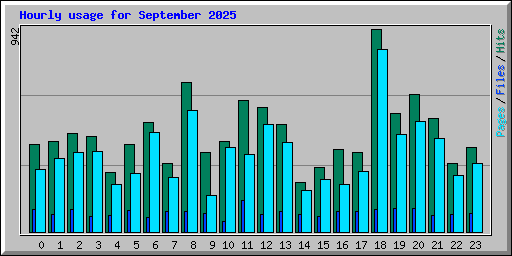 Hourly usage for September 2025